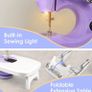 Sewing Machine, Sewing Machine for Beginners, Handheld Sewing Machines with Extension Table, Adjustable 2 Speed with Foot Pedal with Sewing Kits, Best Gift for Kids Women Household and Travel (FREE POSTAGE) Image 4