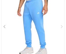 Brand New Nike Sportswear Club Fleece Sweat Pants Tracksuit Bottoms - Colour - Light Blue - Large - RRP - 77.00 - Open To Offers!!