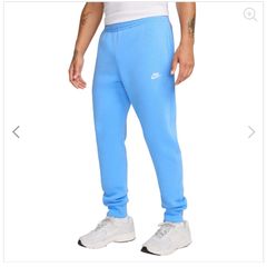 Brand New Nike Sportswear Club Fleece Sweat Pants Tracksuit Bottoms - Colour - Light Blue - Large - RRP - 77.00 - Open To Offers!!