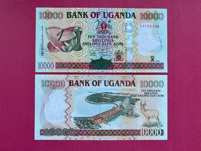Uganda  10000 Shillings  2008   Pick  45b    ( Uncirculated  )