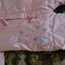 Baby girl warm winter overalls with mittens 100% down filling Image 3