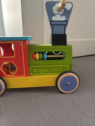 Toy sit on train with activities for toddler