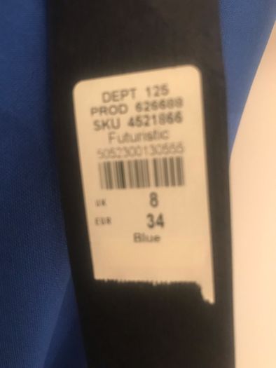 BNWT Cobalt Blue Peplum Dress size 8