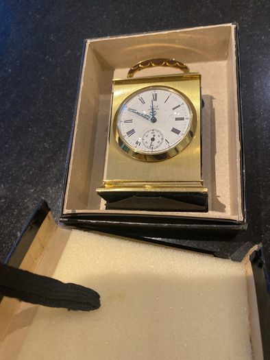 Astral Balmoral brass miniature clock