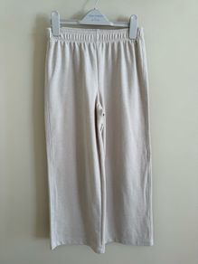 Zara girls pants Beige wide leg Age 9-10 years