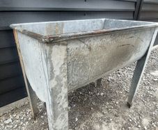 galvanised free standing trough
