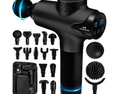 Muscle Massage Gun Deep Tissue Massager 14+ 1 Heads for Athletes Electric Handheld