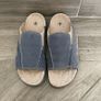 Vintage Dr Martens 8B10 Blue Nubuck Leather Slides Sandals Chunky Y2K 90s Size UK7 Image 3