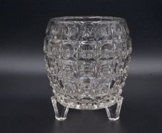 Vintage Glass Vase Libochovice 1940s, Sklo Union Czechoslovakia