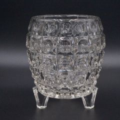 Vintage Glass Vase Libochovice 1940s, Sklo Union Czechoslovakia