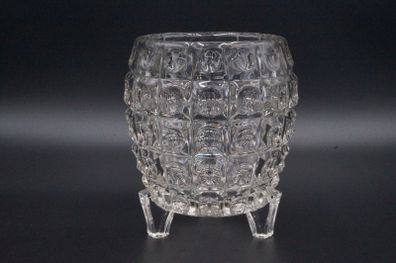 Vintage Glass Vase Libochovice 1940s, Sklo Union Czechoslovakia