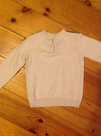 Age 18-24 Months Cream Jumper with Suede Patches