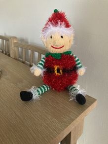 Hand knit Elf