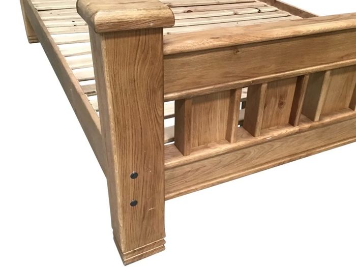 Solid Oak Bed & Mattress