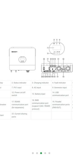 Growatt hybrid inverter 6kw