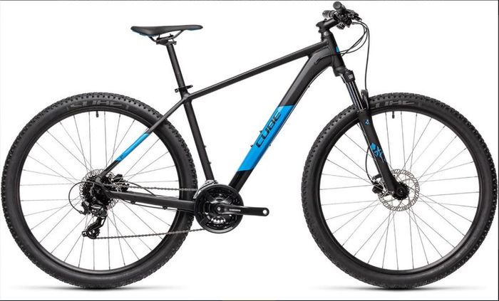 Cube Aim Pro Hardtail Mountain Bike - Black/Blue - XL-21"