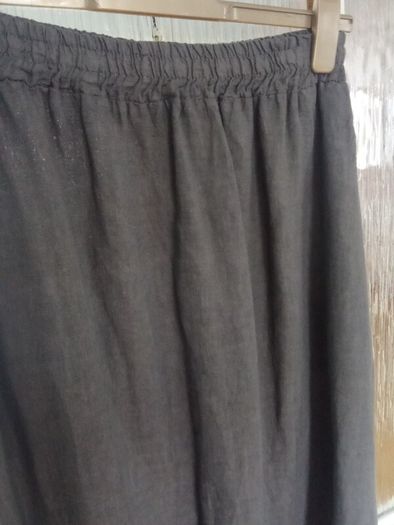 Midi Grey Linen Skirt (NEW)