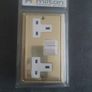 Classic Polished Brass Rope Edge Double Plug Socket from Hamilton Litestat Group with On/Off Switch x One Image 2