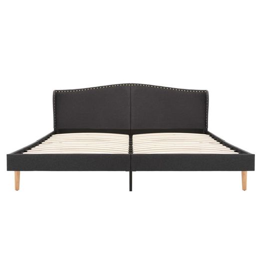 Bed Frame Dark Grey Fabric 180x200 cm 6FT Super King