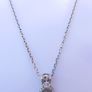 Vintage Sterling Silver 925 Cubic Zirconia And Pink Stone Cluster Necklet length 16,5" / 4,85g Image 4