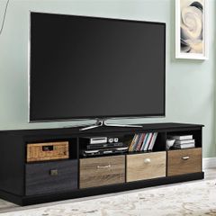 Mercer Tv Console Multicolour Drawers 65" Black - 1773196pcomuk