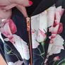 Ted Baker - Black Floral Pleated Front Bomber Jacket - UK 10 - BNWT RRP 170 Image 9