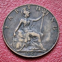 1906 EDWARD VII (1901/10) Farthing coin