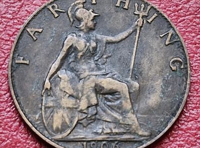 1906 EDWARD VII (1901/10) Farthing coin