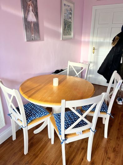 Small Round Kitchen Table With 4 Chairs For Sale in Portarlington ...