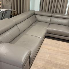 Natuzzi Editions Leather Corner Sectional Sofa (6 seater)