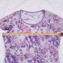 Jacques Vert Purple Pink Floral Print Chiffon Flutter Sleeve Blouse 20UK/48EU Image 9