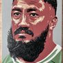 Bundee Aki IRFU Ireland rugby World Cup original portrait painting Connacht Image 2