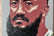 Bundee Aki IRFU Ireland rugby World Cup original portrait painting Connacht