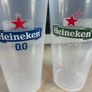 2 plastic Heineken glasses Image 3