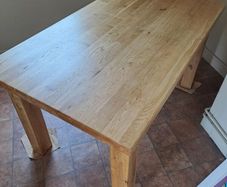Solid oak table (newly refinished)