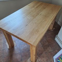 Solid oak table (newly refinished)