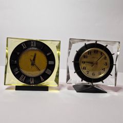 2 x Molnija desk clocks made in USSR