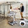 65 by 45cm Mobile Computer Workstation, Height Adjustable Laptop Stand 72 by 112cm, Portable Desk on Wheels, Compact White Study Desk, Movable Side Table, Small Standing Desk, Office Workstation Image 9