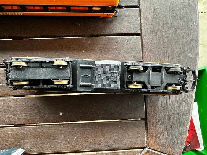Vintage Lima train approximately 50 years old Irish Railway Models OO gauge model of a CIE A Class (001 Class) diesel locomotive numbered 015 in the distinctive black and yellow InterCity/CIE livery  hornby train