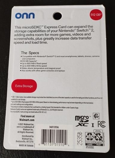 512GB microSDXC Express Card