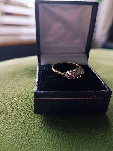 Antique 18ct gold and platinum ring