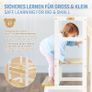 Learning tower for children from 1 year with height adjustable platform made of wood Image 4