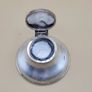 Antique Sterling Silver Inkwell  Birmingham 1939  Capstan Style Image 3