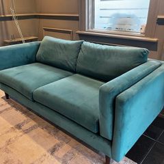 Teal sofa