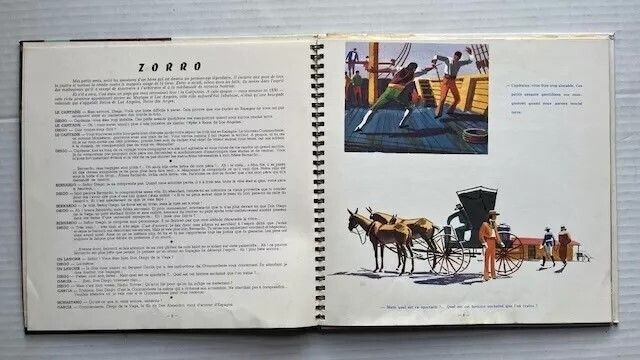 Daniel Gelin - Zorro D'apres Le Grand Film De - WALT DISNEY 1959 French Book + 10" Vinyl