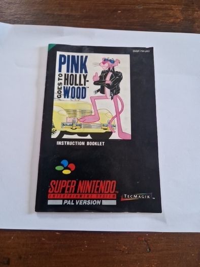 Pink Goes to Hollywood Super Nintendo Snes Arcade Retro Games Original
