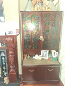 Dark wood cabinet