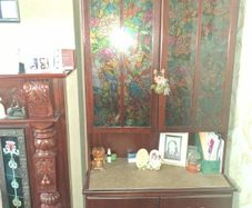 Dark wood cabinet