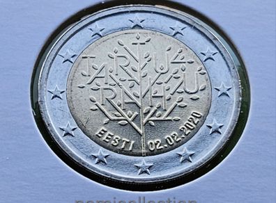 Estonia 2020 year Uncirculated 2 Euro coin.