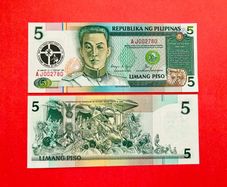 Philippines. 5 Piso.  1991  COMMEMORATIVE  ISSUE.  ( Uncirculated )